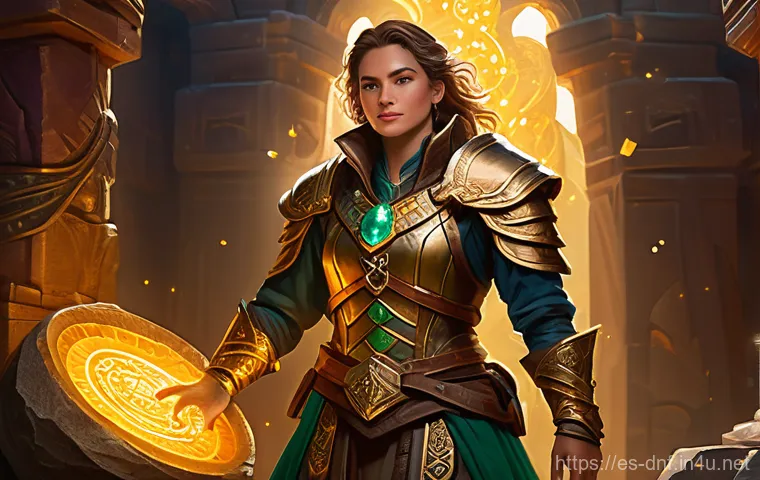 던전앤파이터 시즌 패스 혜택 - **Prompt:** A detailed, high-fantasy illustration of an adventurer, gender-neutral, wearing sturdy b...